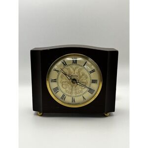 Westclox Canada Sheraton SIO-AA Vintage Electric Alarm Clock Mahogany 1950s